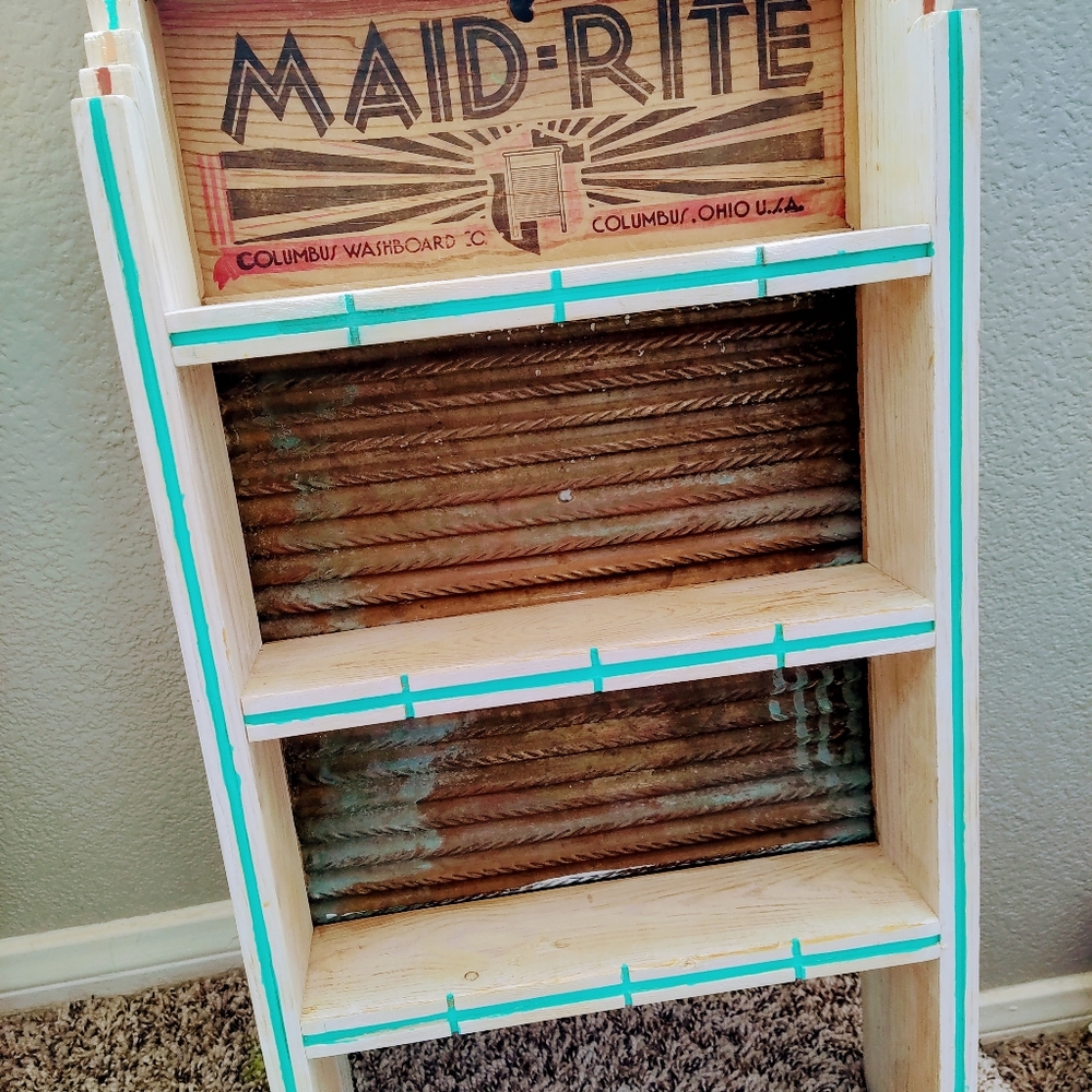 OOAK Vintage Maid- Rite Washboard Shelf - Picture 3 of 13